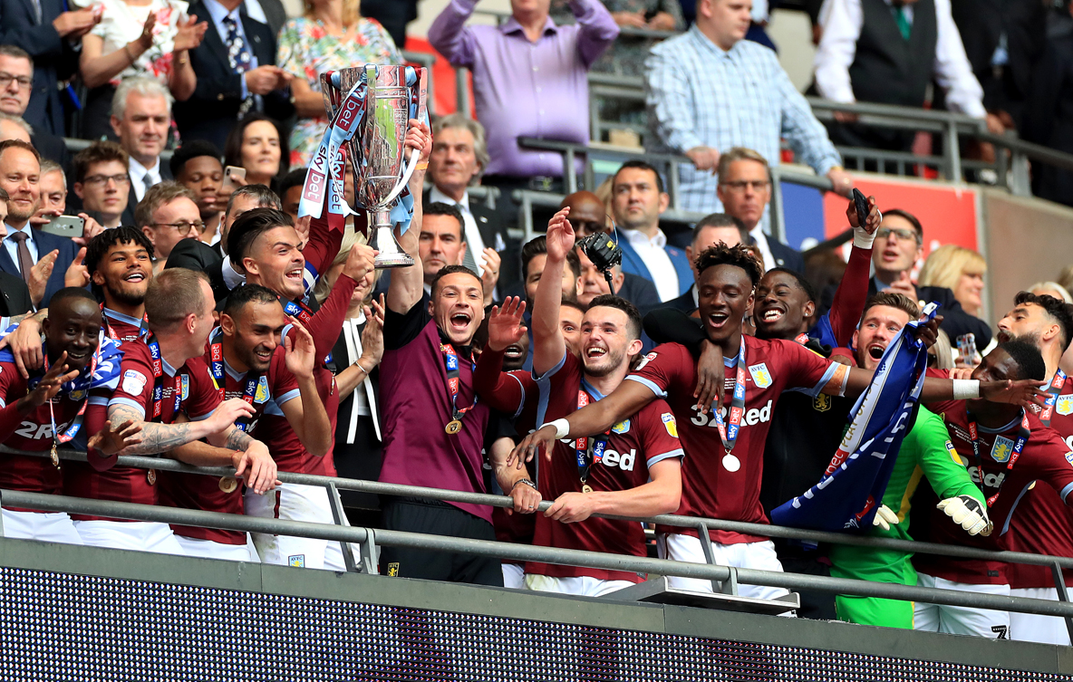 Men's Football Second time lucky as Aston Villa win at Wembley to